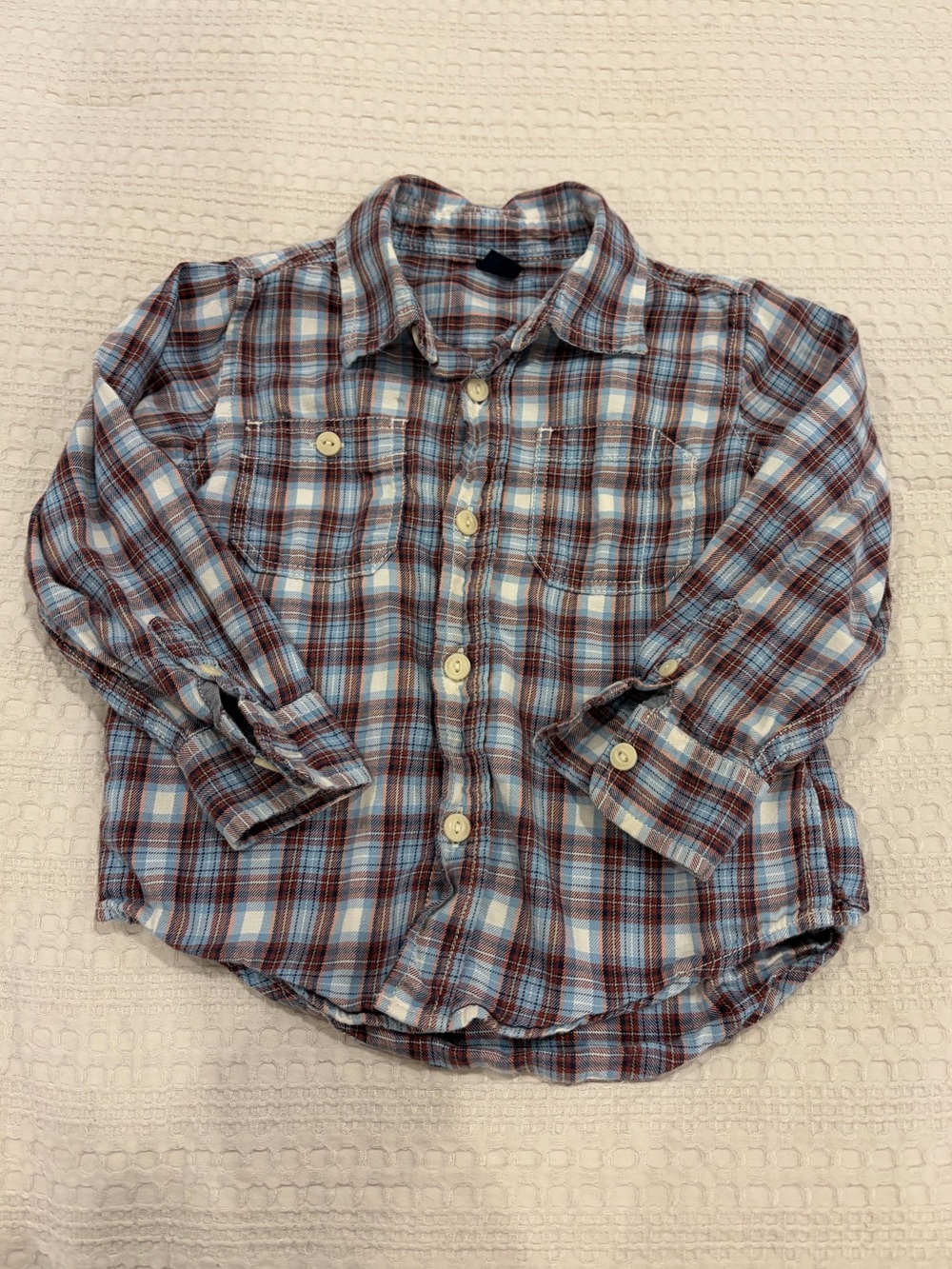 Gap Kids Baby Gap Toddler Plaid Flannel Button Down Shirt 100% Cotton Size 3T